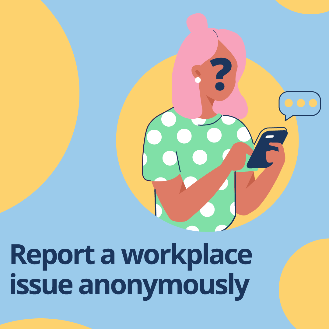 Instagram report a workplace issue anonymously