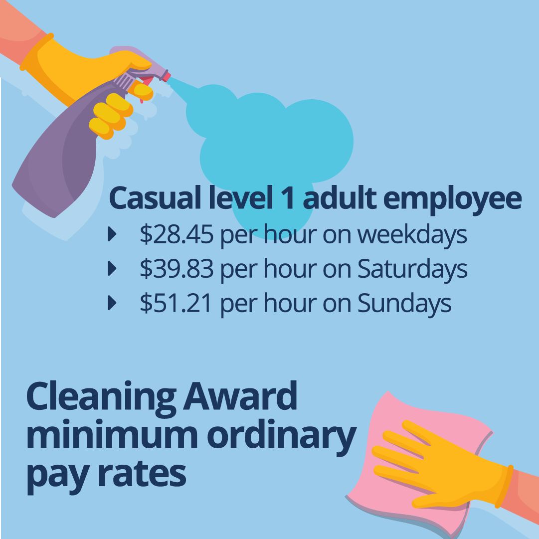 Cleaning award pay rates instagram