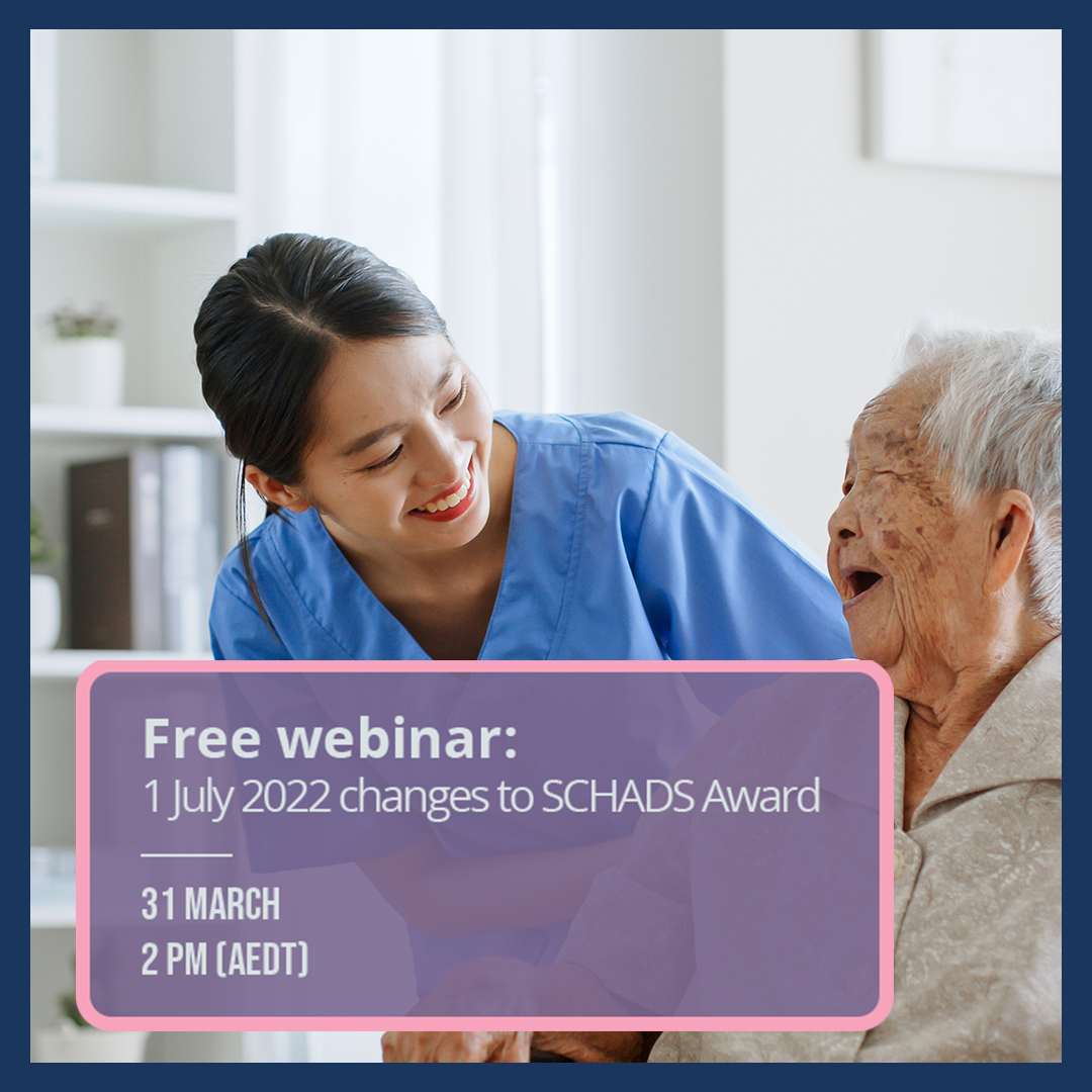 Aged care worker laughing with patient