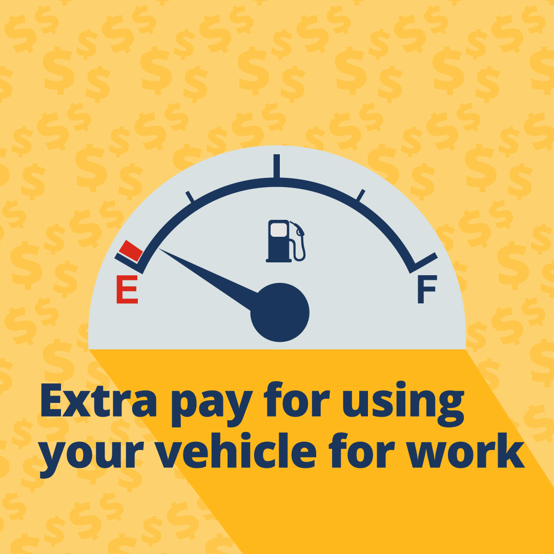 Extra pay for using your vehicle for work