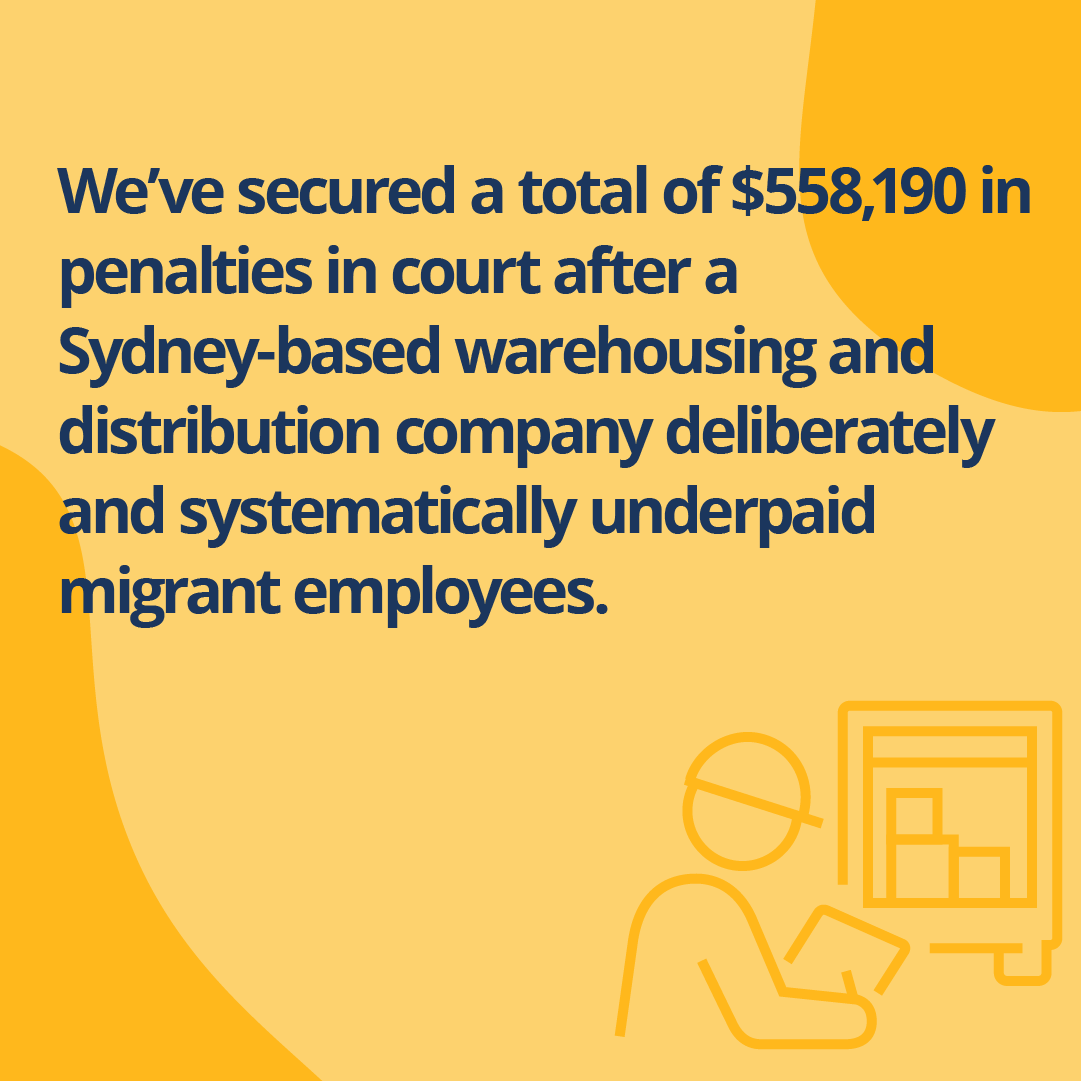 Yellow background, text with description of penalty media release