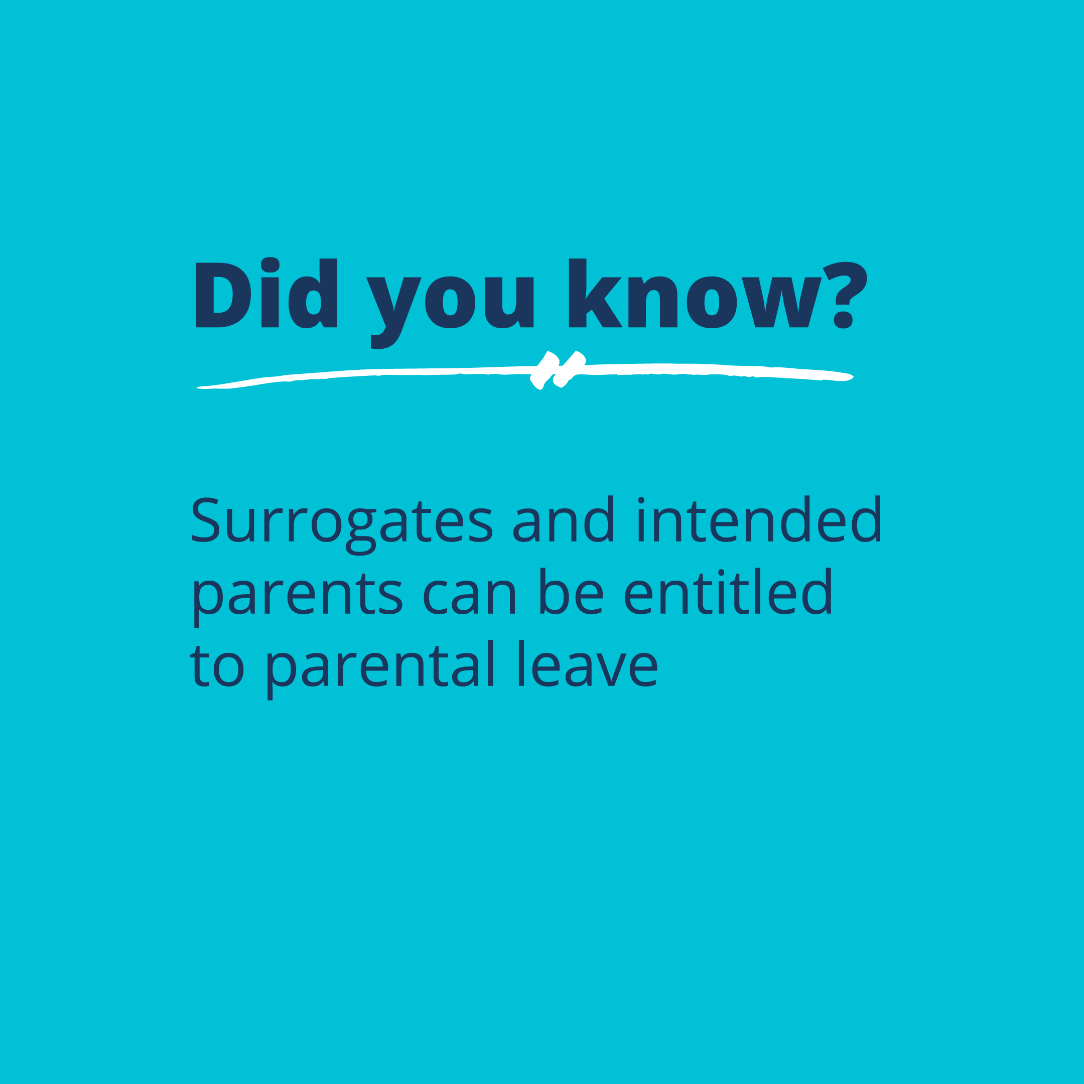 illustration with text reading surrogates and intended parents can be entitled to parental leave