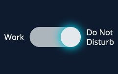 Radio button switched to Do Not Disturb instead of Work